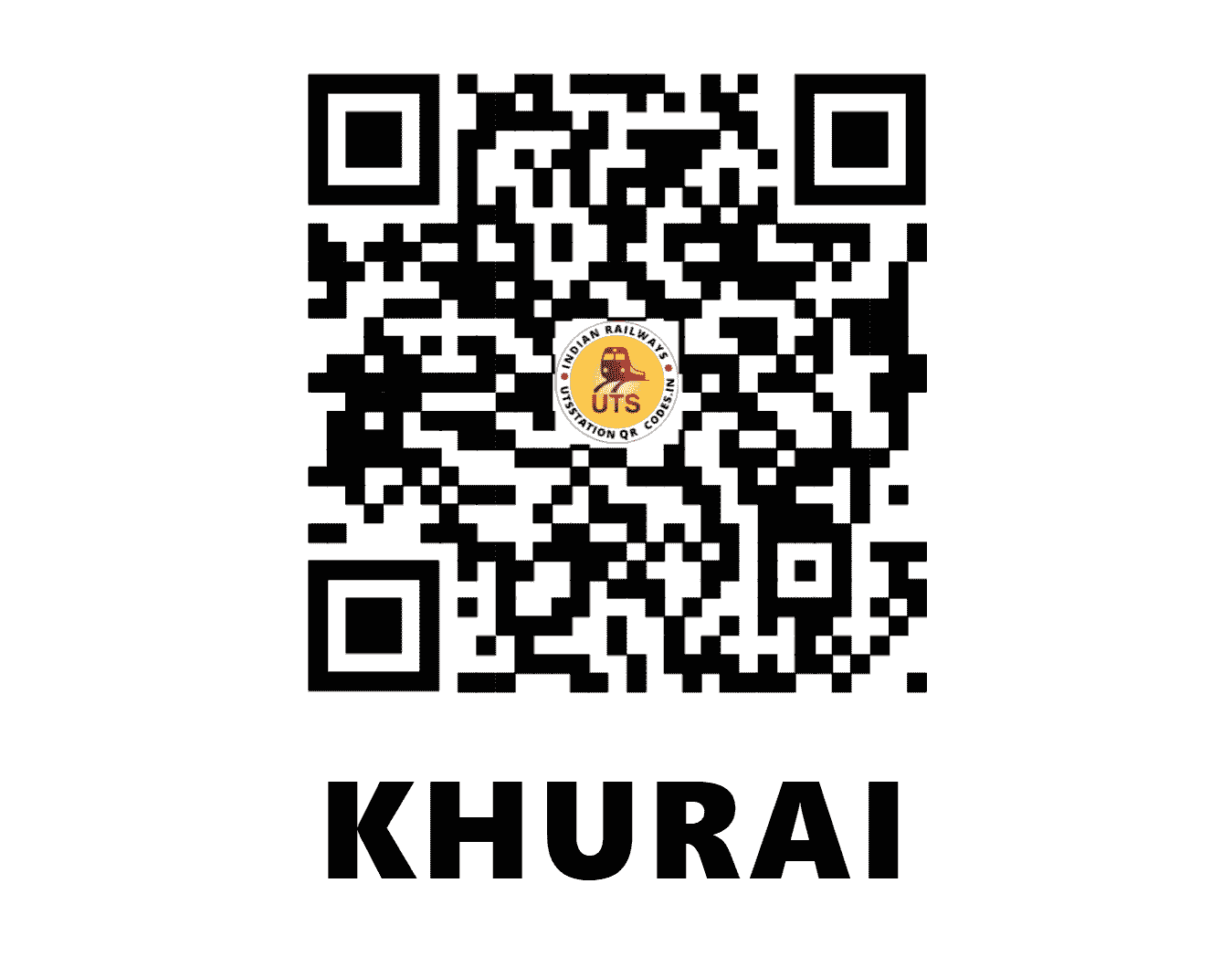 UTS QR Code for KHURAI - KYE (WC - MADHYA PRADESH)